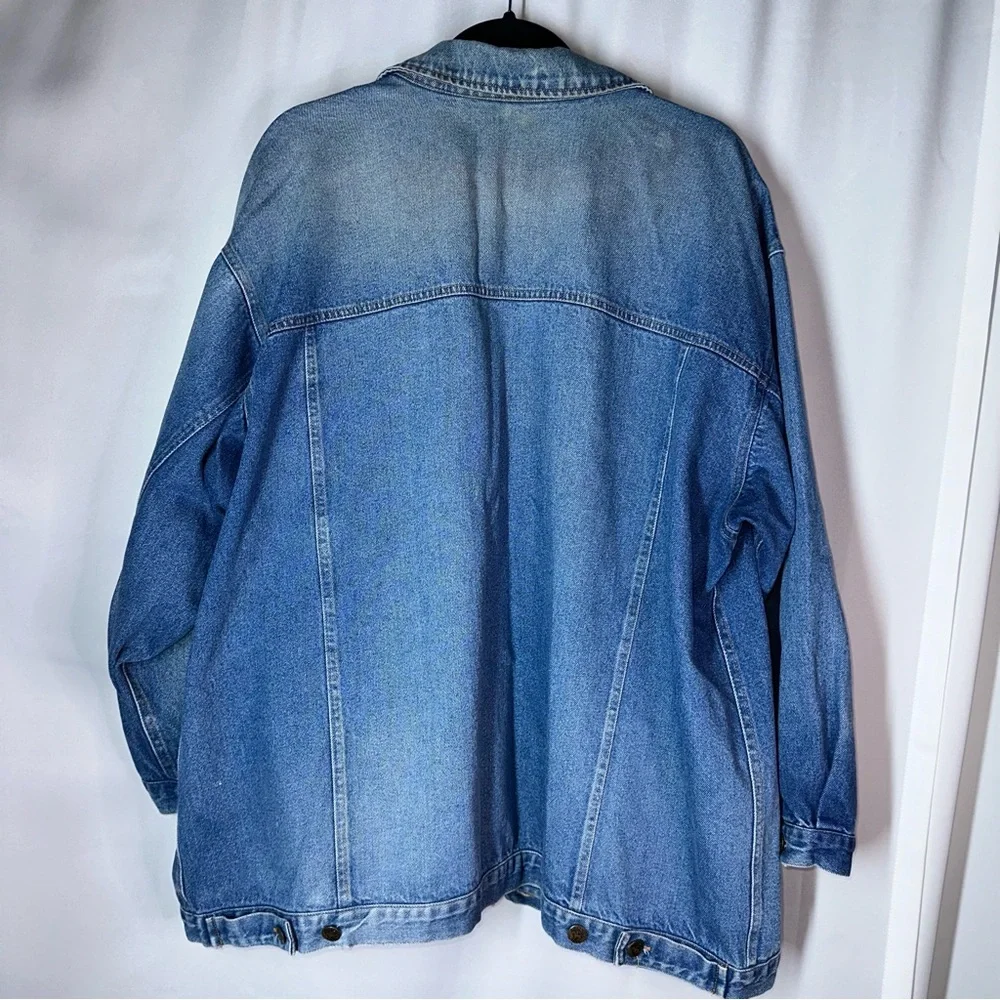 Vtg Hunter’s Run Denim Trucker Jacket Blue Classic Vtg Wash Button Front Sz‎ 1XL